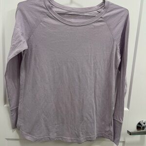Gilligan & O'Malley Light Purple Long Sleeve Top